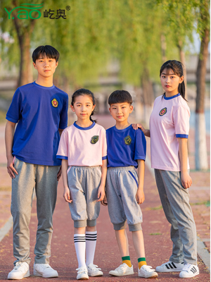 屹奧2019小、初、高夏季校服新款運(yùn)動(dòng)套裝